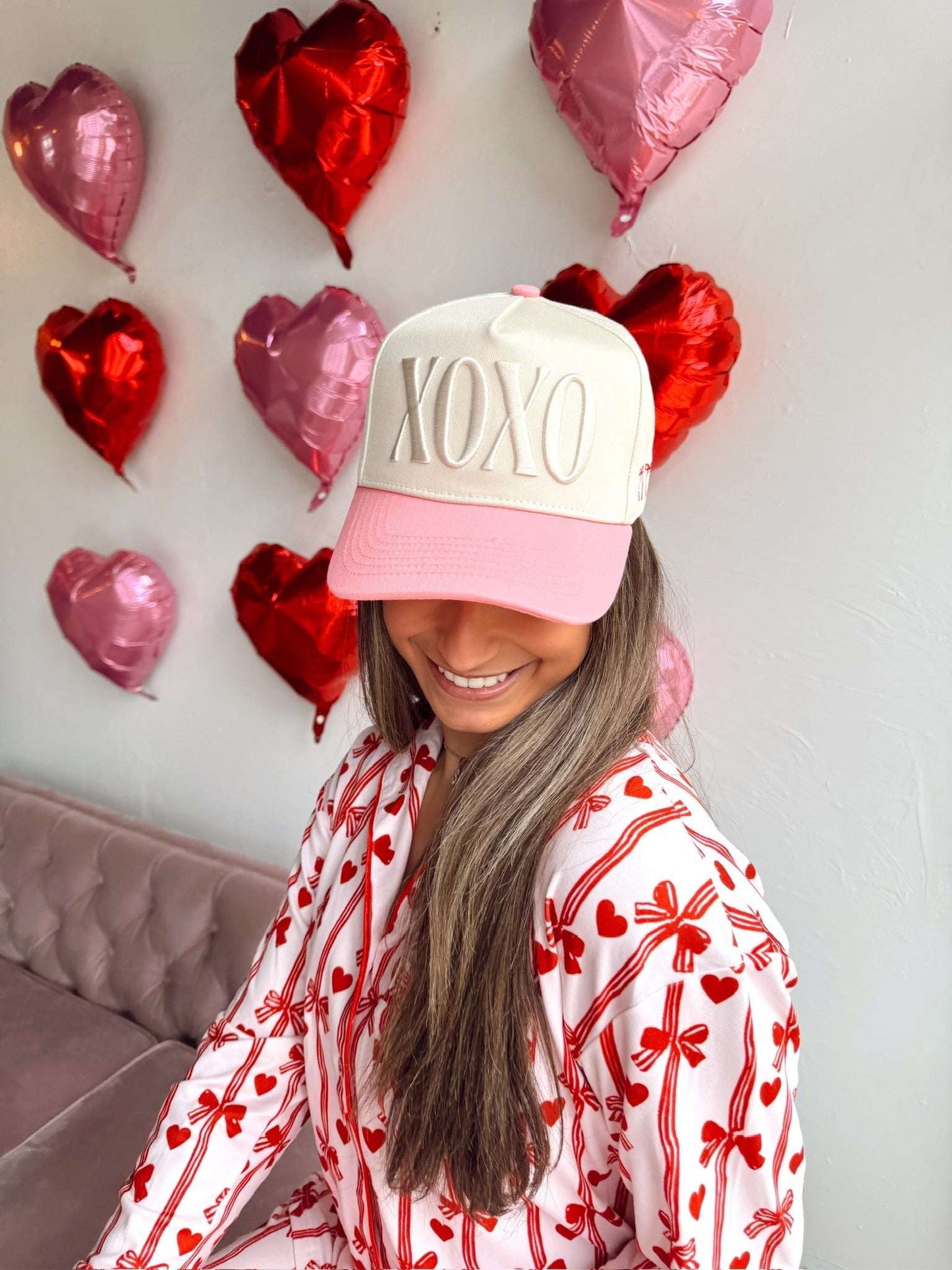 XOXO - Pink Vintage Hat KenzKustomz