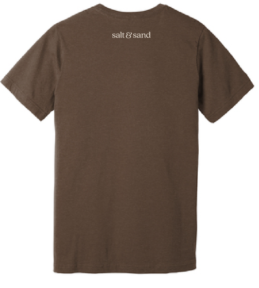 Unisex Heather CVC Short Sleeve Tee / Brown Heather / Local