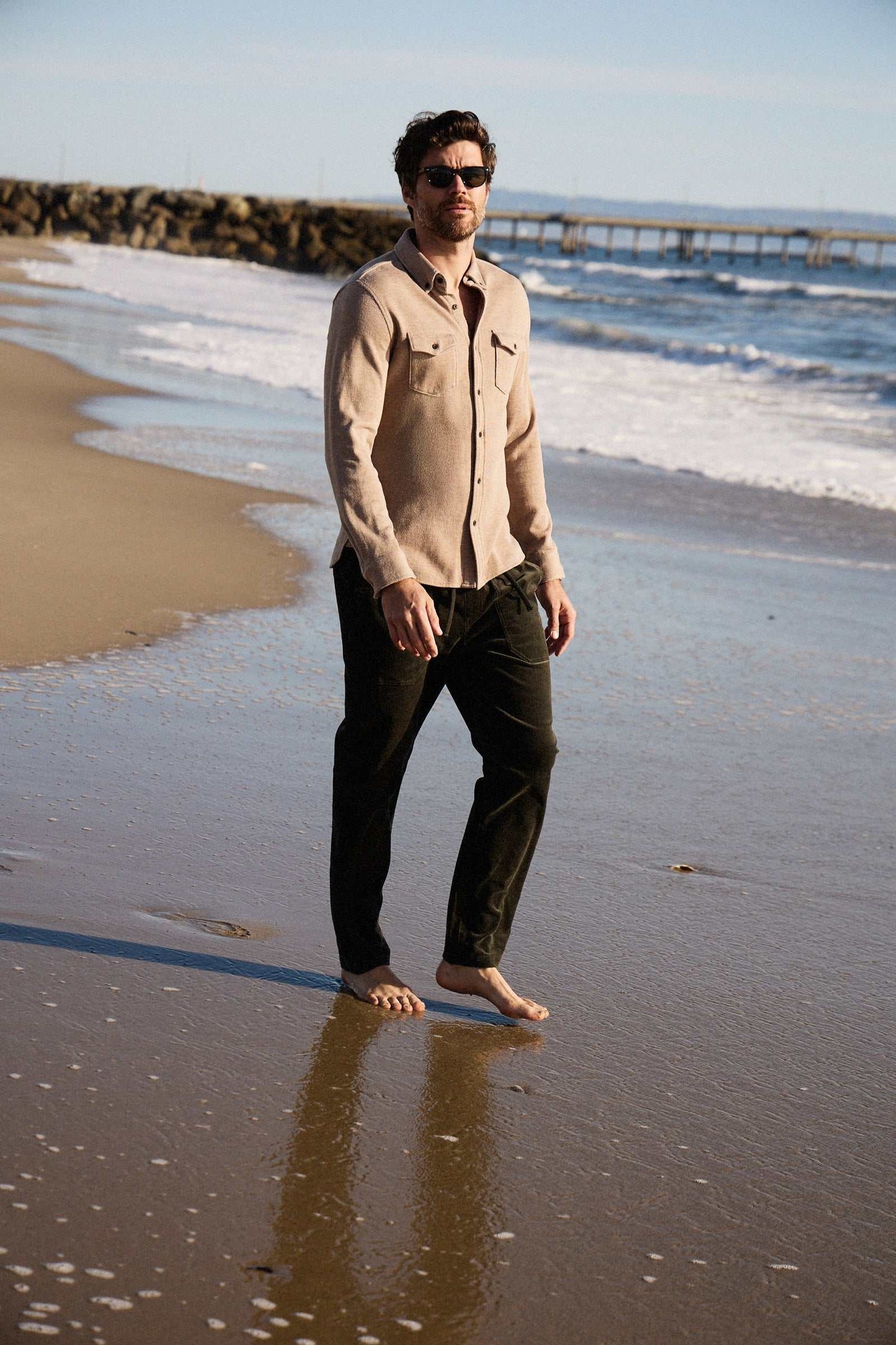 Tyler Corduroy Utility Pant - Peat Moss