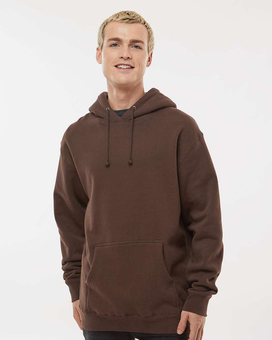 Premium Embroidered / Heavyweight Hooded Pullover Sweatshirt / Brown / Salt and Sand