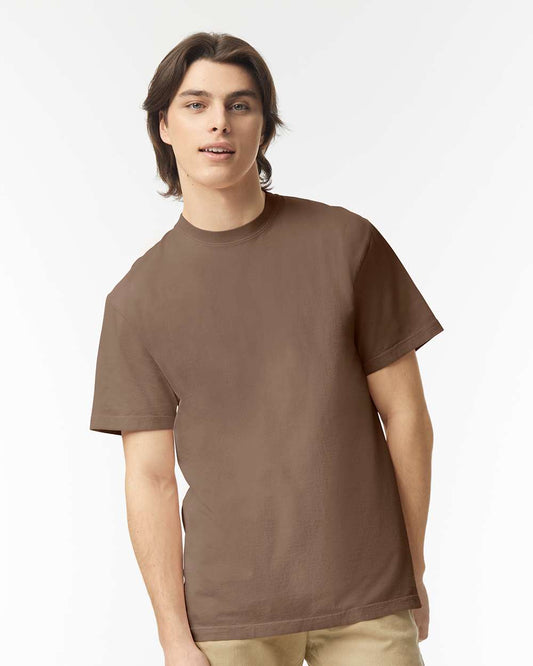 Heavyweight Ring Spun Tee / Espresso / Salt and Sand