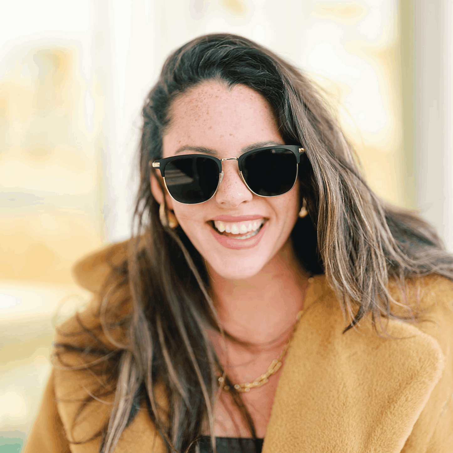 GRADY: WHITE GOLD Blue Eye Sunglasses