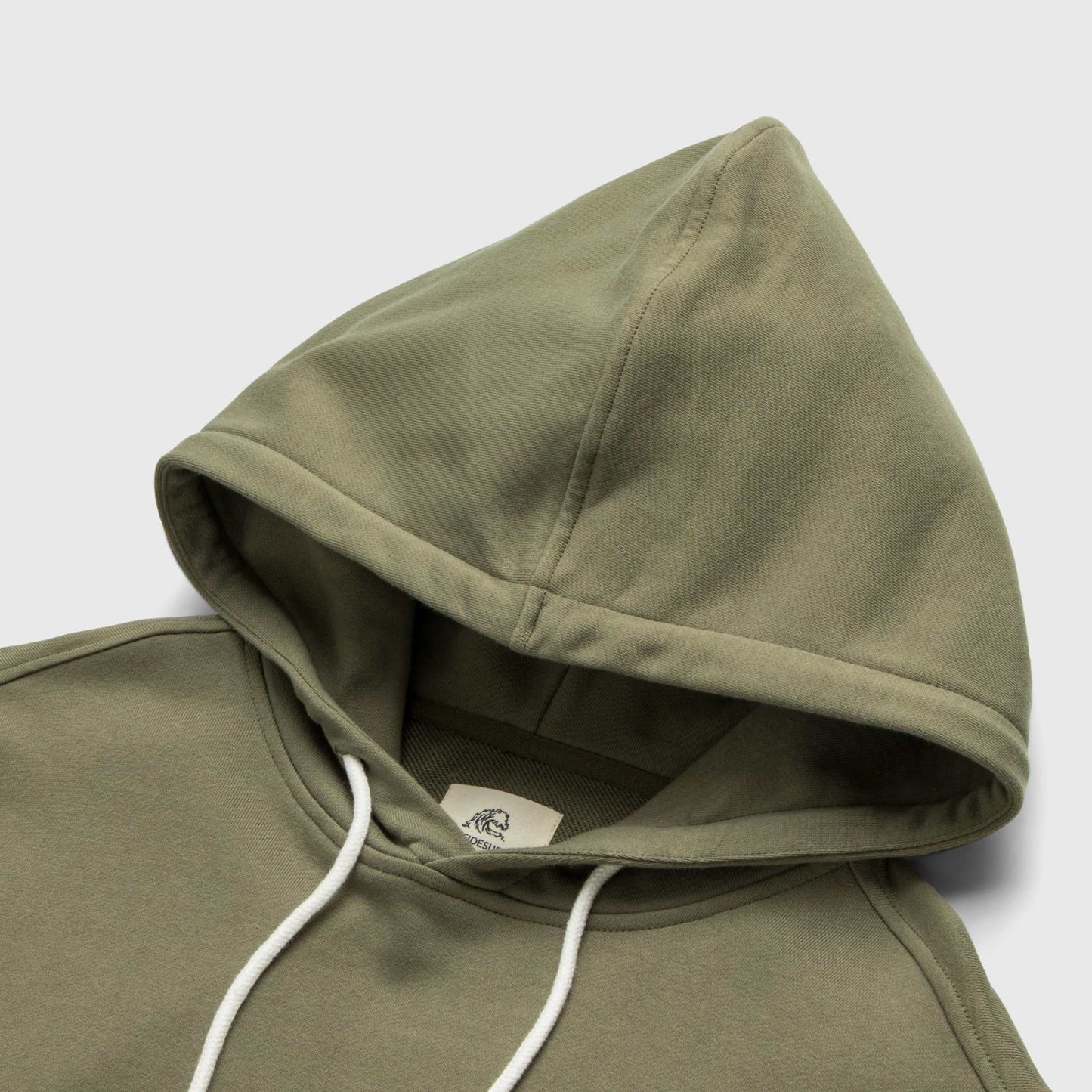 Marine French Terry Hoodie - Lichen Green