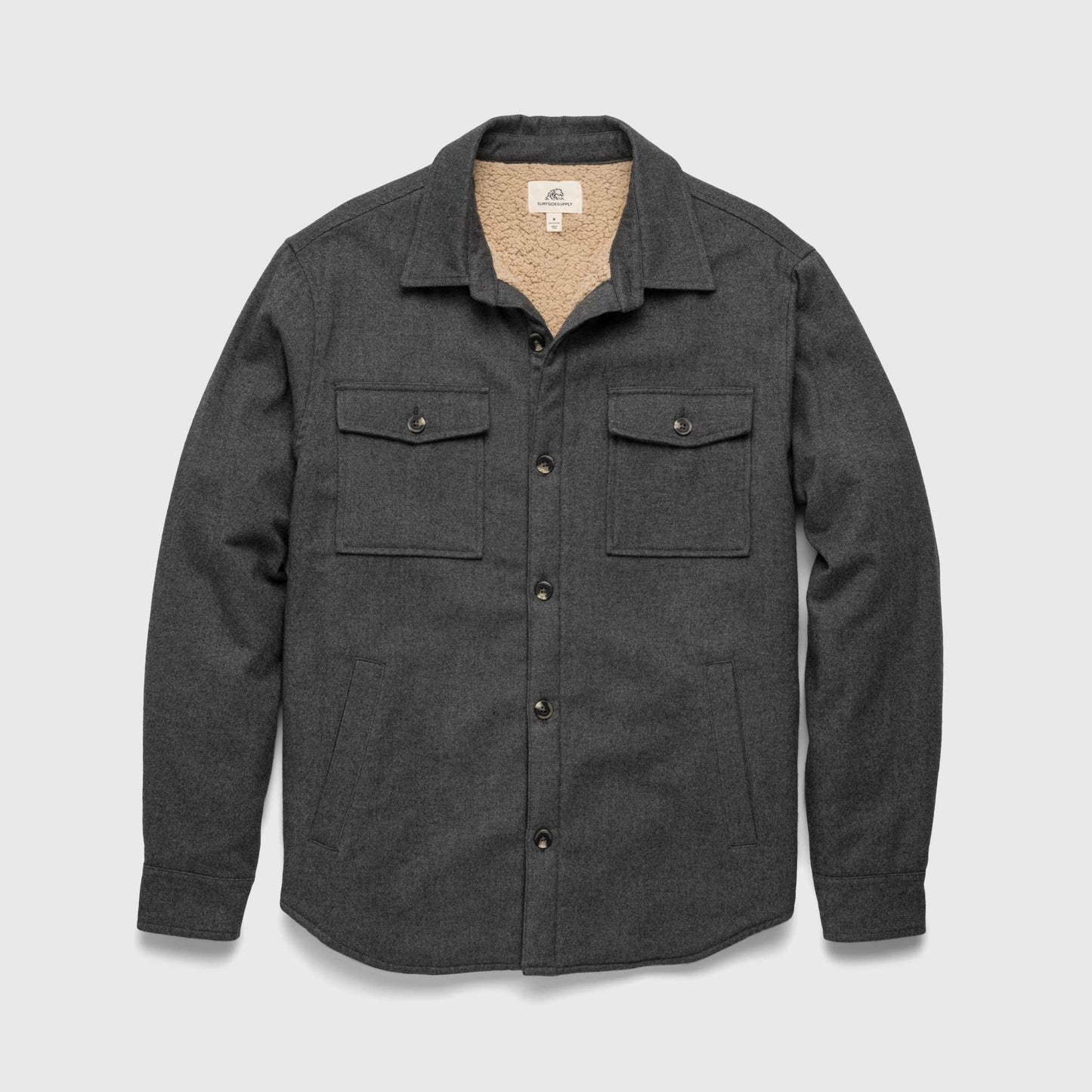 Skip Sherpa Shirt Jacket - Charcoal Heather