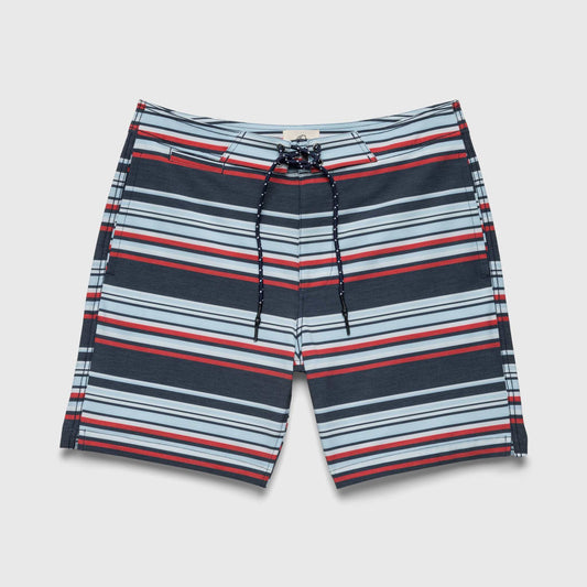 Duke 7.25” Stripe Boardshort - Navy Combo