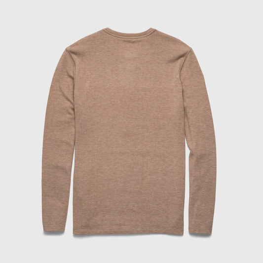 Sean Ultra Soft Classic Henley - Camel Heather