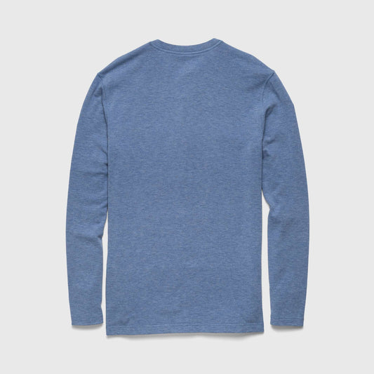 Sean Ultra Soft Classic Henley - Blue Heather