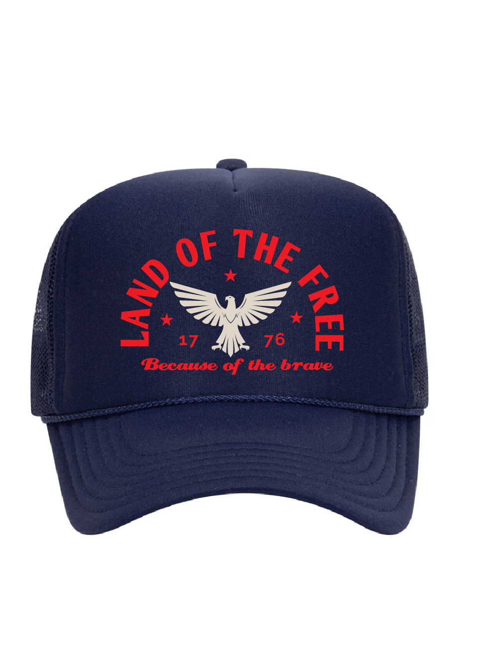 Land of The Free / Foam Trucker Hat / 5 colors / Patriotic