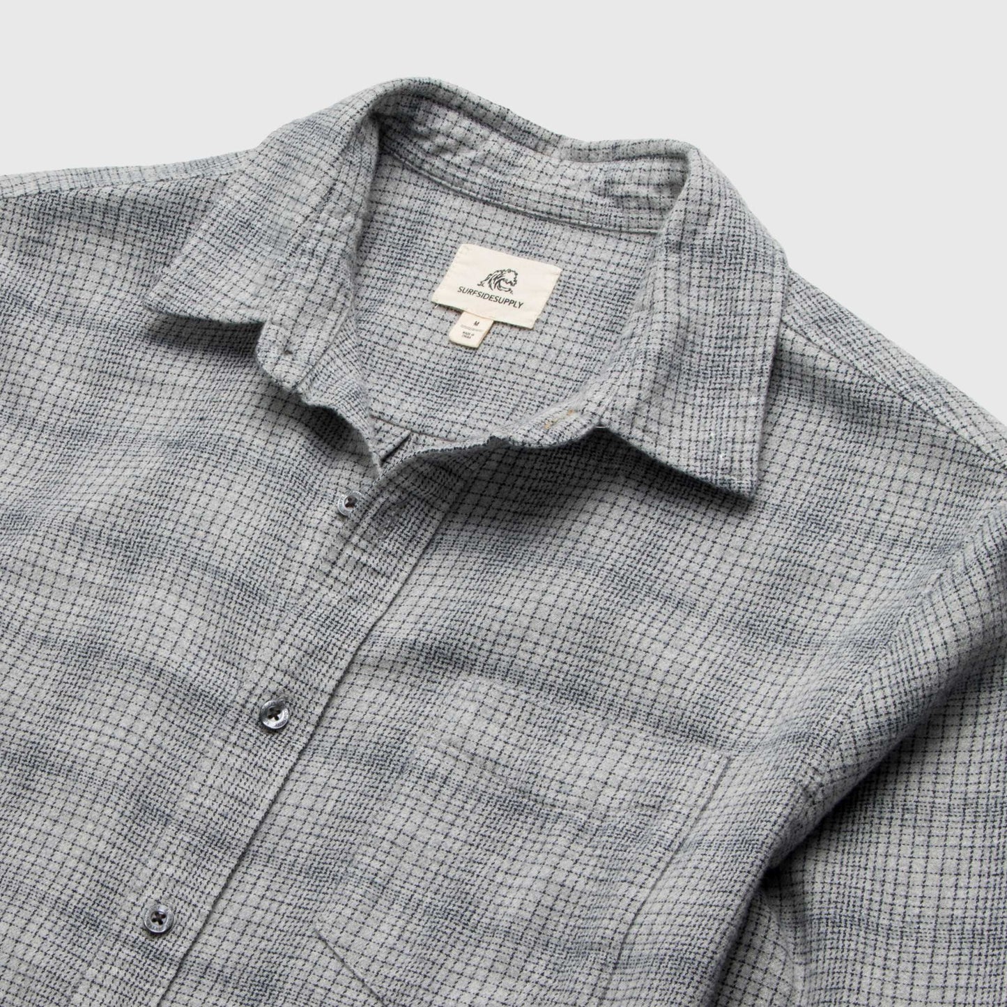 Brian Brushed Plaid Shirt - Heather Grey