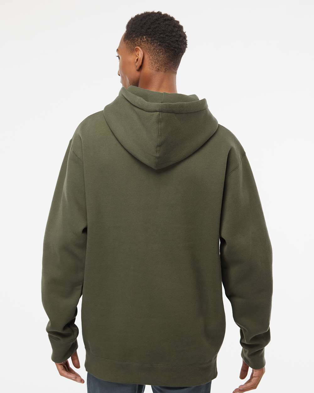 Heavyweight Hooded Pullover Sweatshirt / Army / Salt and Sand