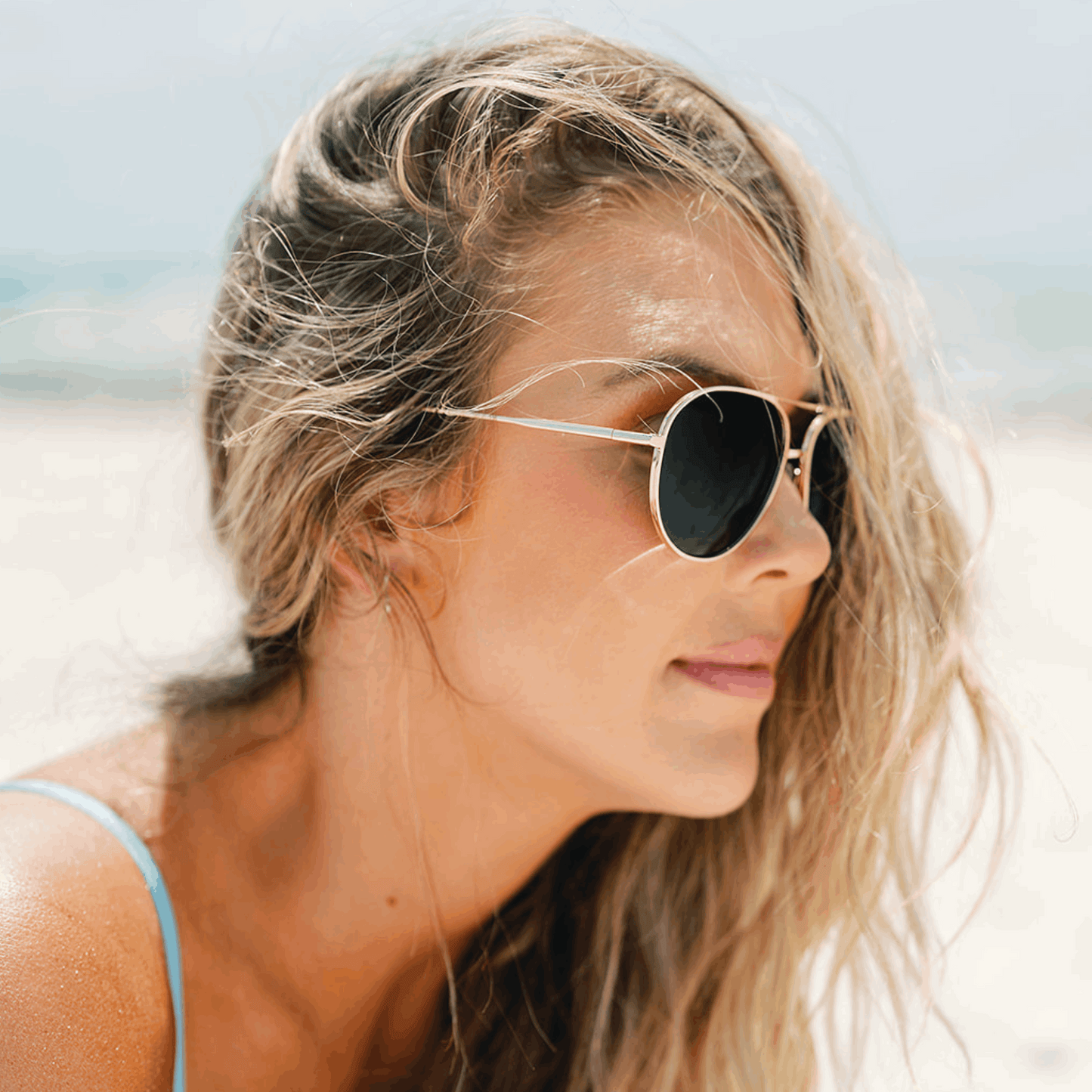 OLLIE: GOLDEN HOUR Blue Eye Sunglasses