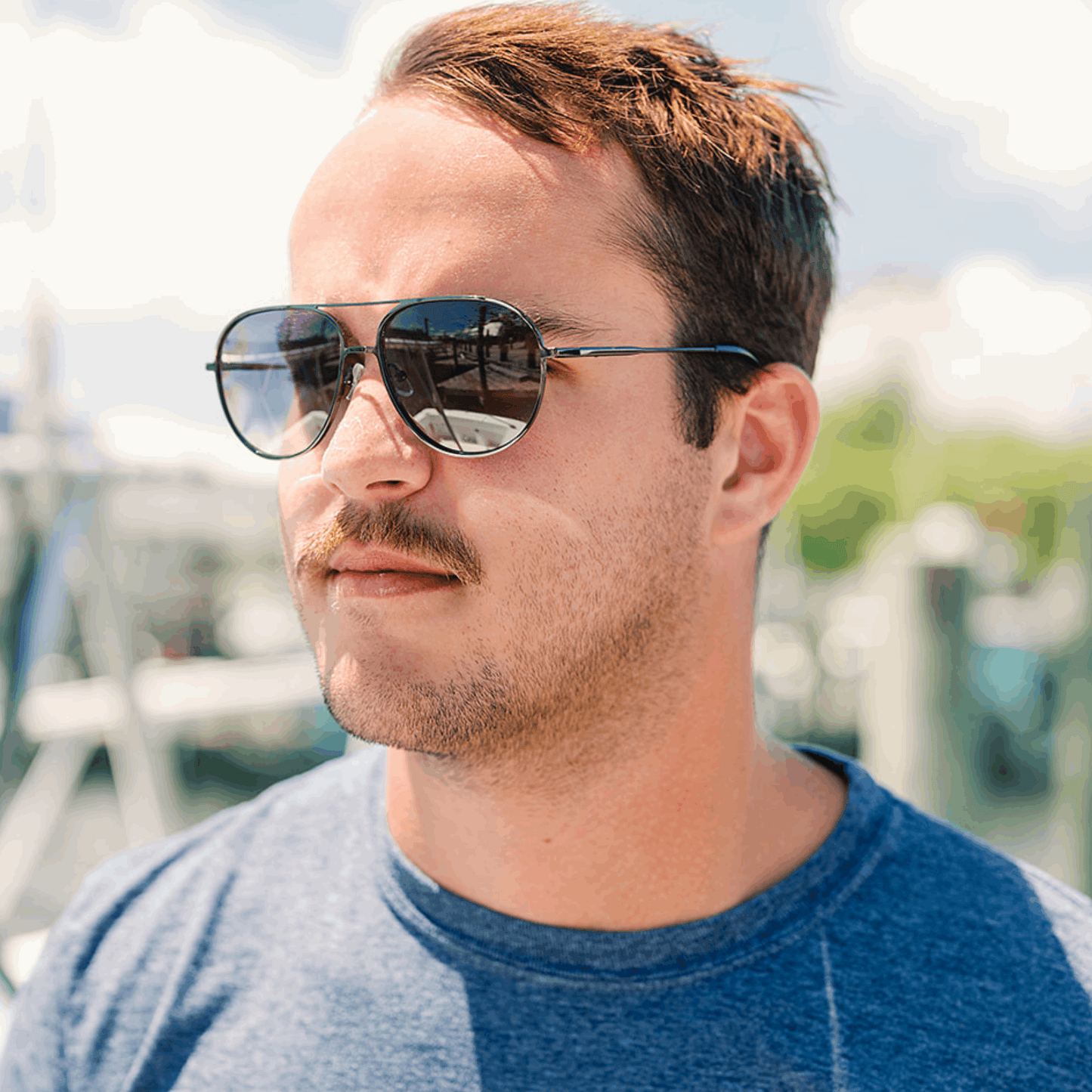 OLLIE: SMOKE Blue Eye Sunglasses