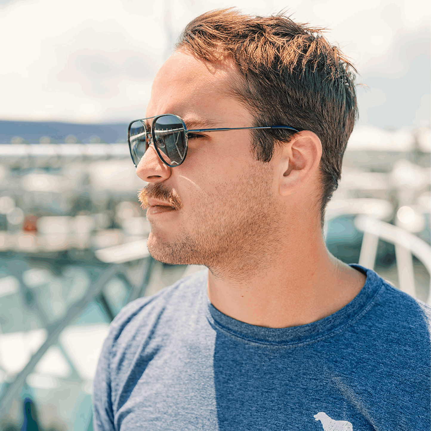 OLLIE: SMOKE Blue Eye Sunglasses