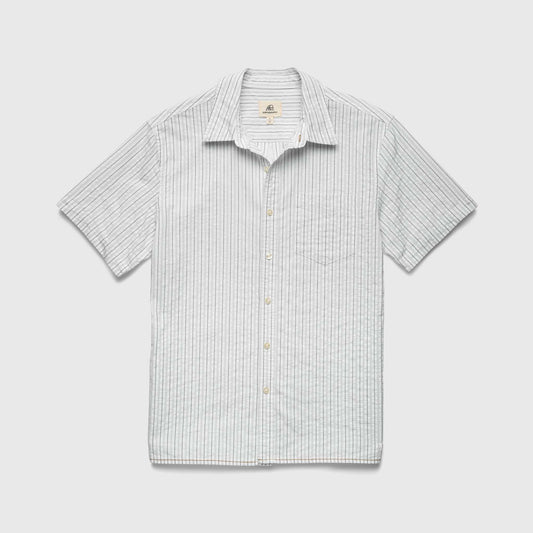 Joseph Crinkle Stripe Shirt - White Navy