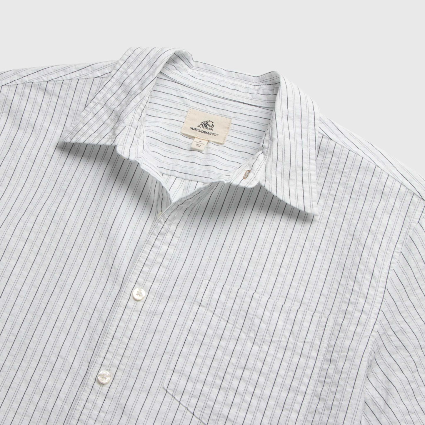 Joseph Crinkle Stripe Shirt - White Navy