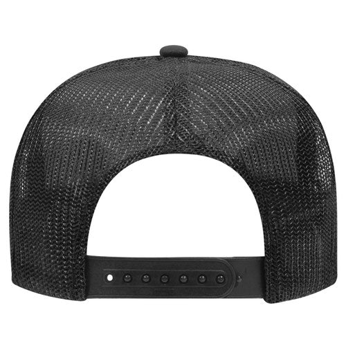 High Crown Foam Trucker Hat / Black / Salt and Sand