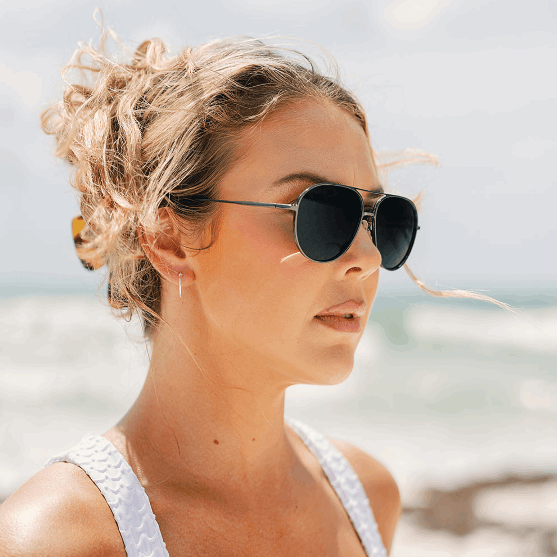 OLLIE: SMOKE Blue Eye Sunglasses