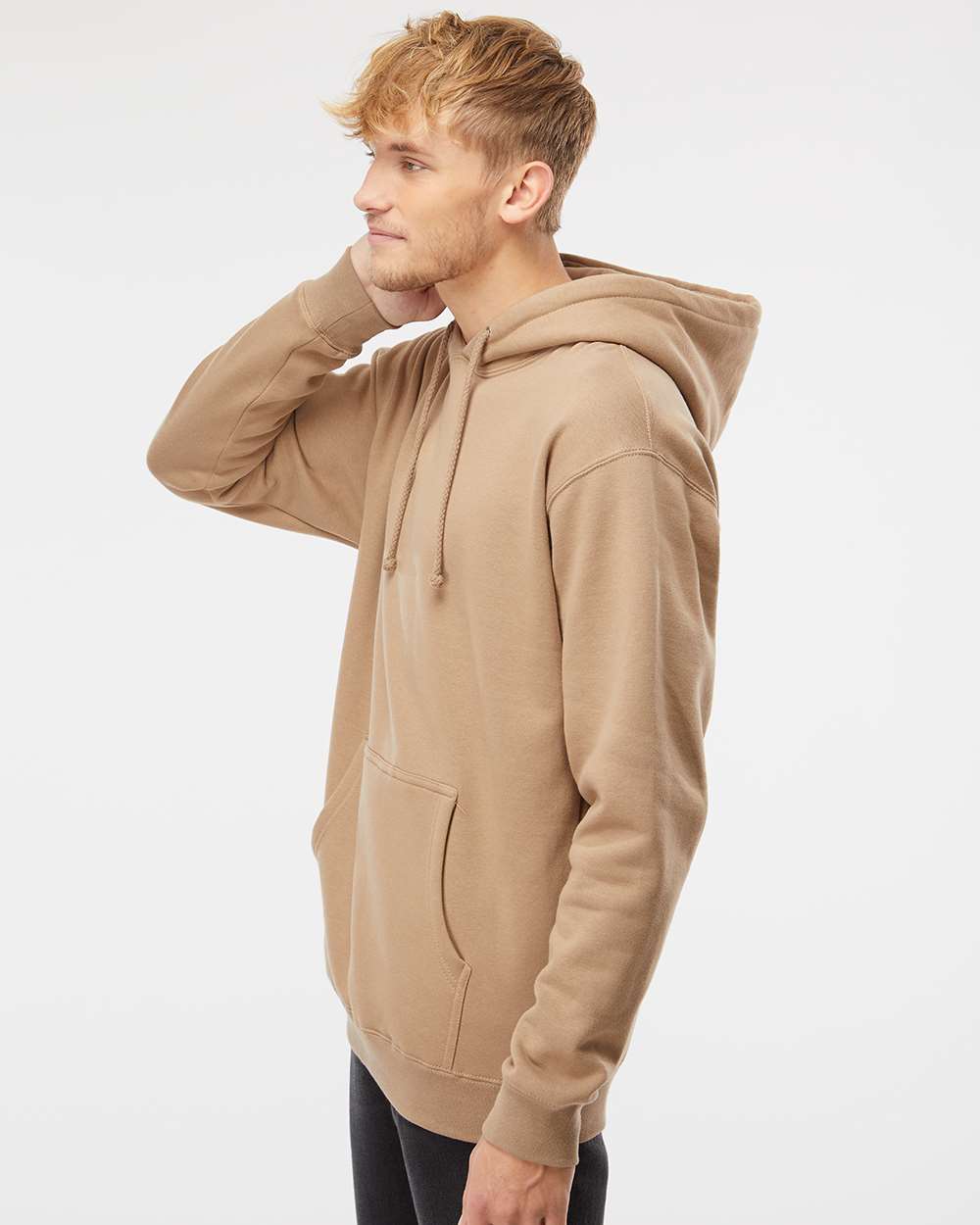 Heavyweight Hooded Pullover Sweatshirt / Sandstone / Salt and Sand