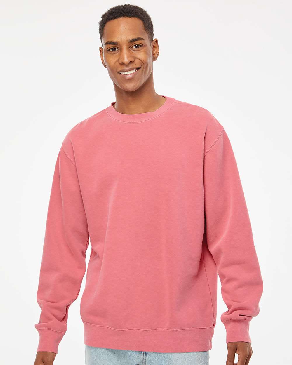 Midweight Pigment-Dyed Crewneck Sweatshirt / Pigment Pink / Coastal