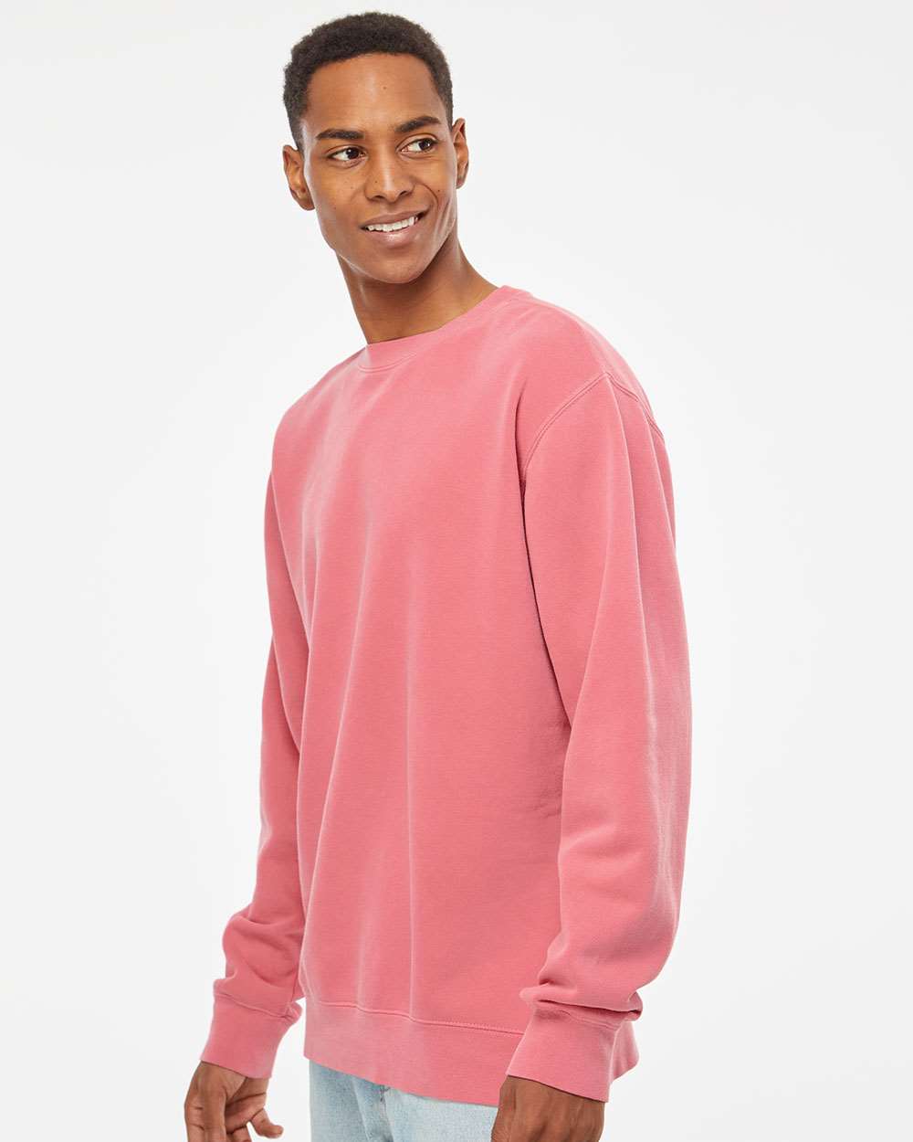 Midweight Pigment-Dyed Crewneck Sweatshirt / Pigment Pink / Coastal