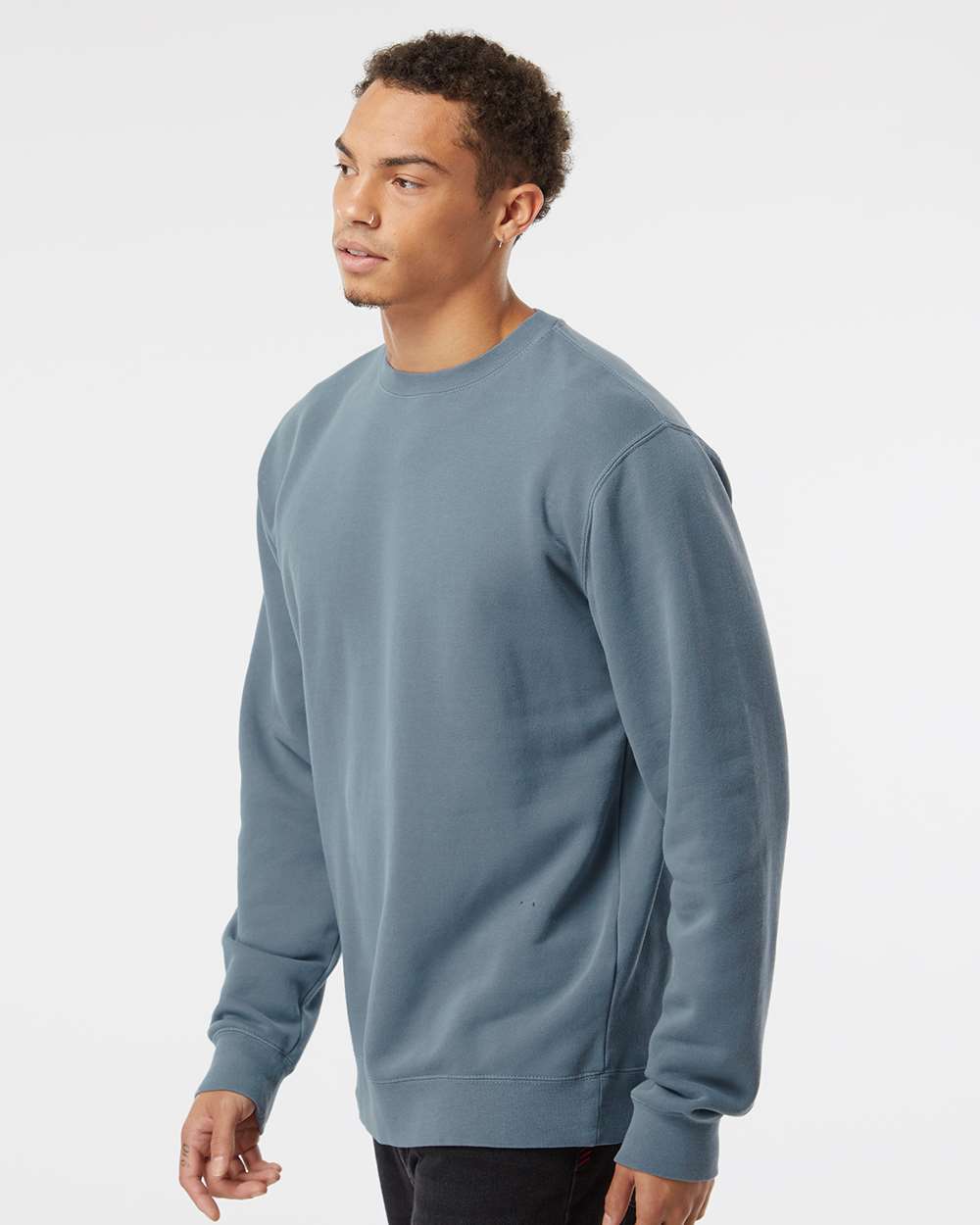 Oy Vey / Midweight Pigment-Dyed Crewneck Sweatshirt / Pigment Slate Blue / Hanukkah