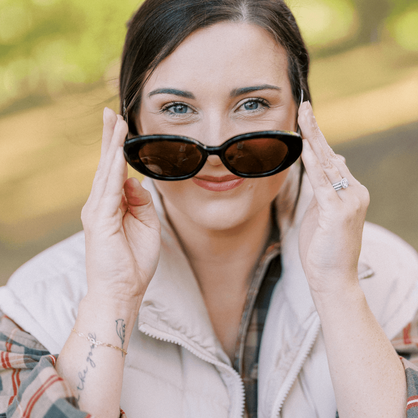 WINNIE: TORTOISE Blue Eye Sunglasses