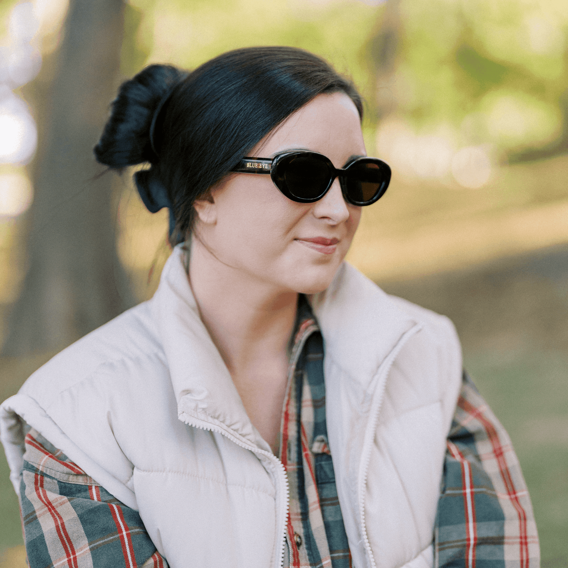 WINNIE: TORTOISE Blue Eye Sunglasses