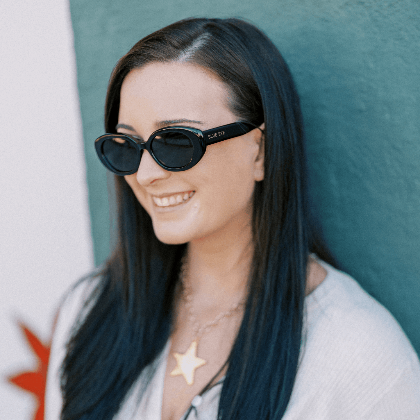 WINNIE: MIDNIGHT BLACK Blue Eye Sunglasses