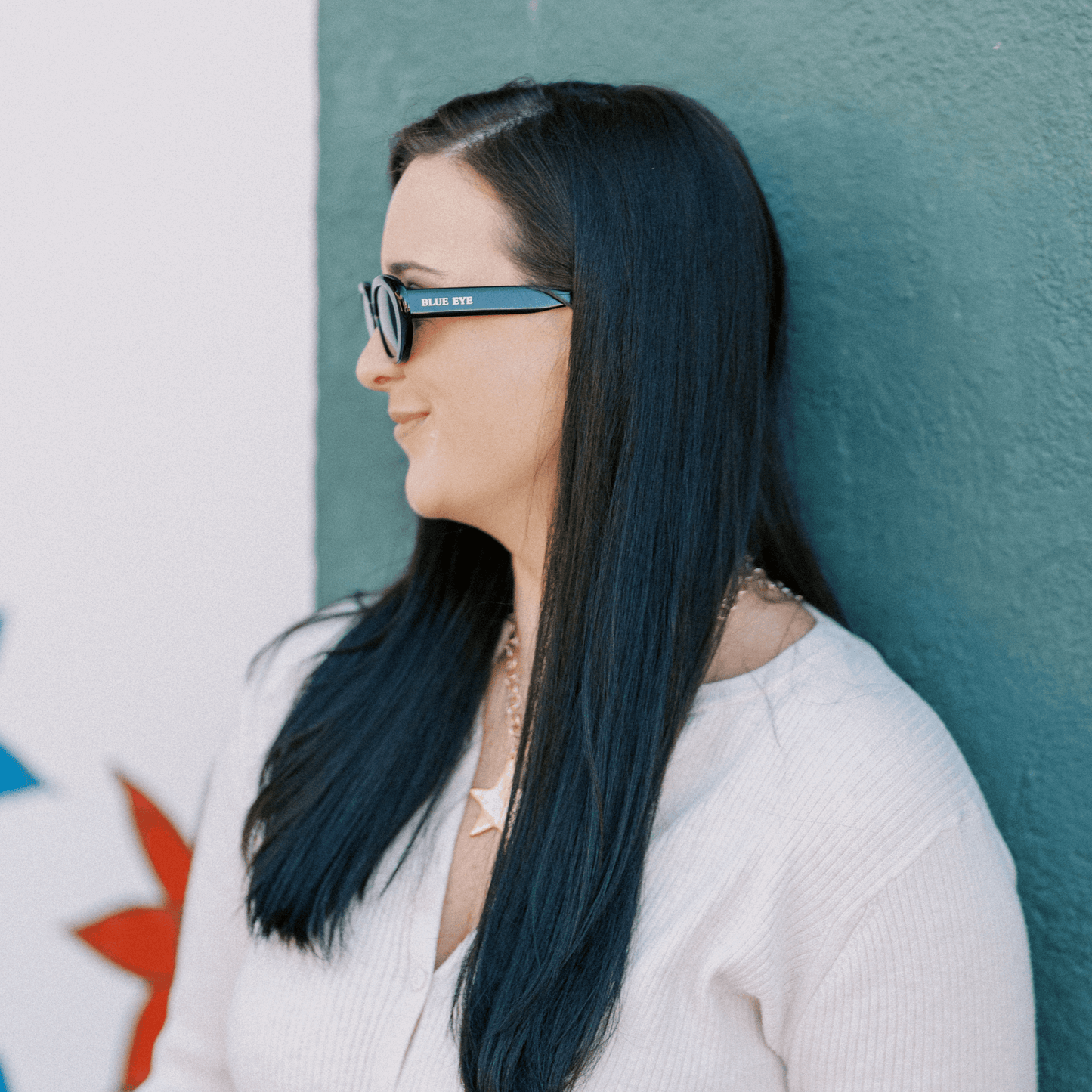 WINNIE: MIDNIGHT BLACK Blue Eye Sunglasses