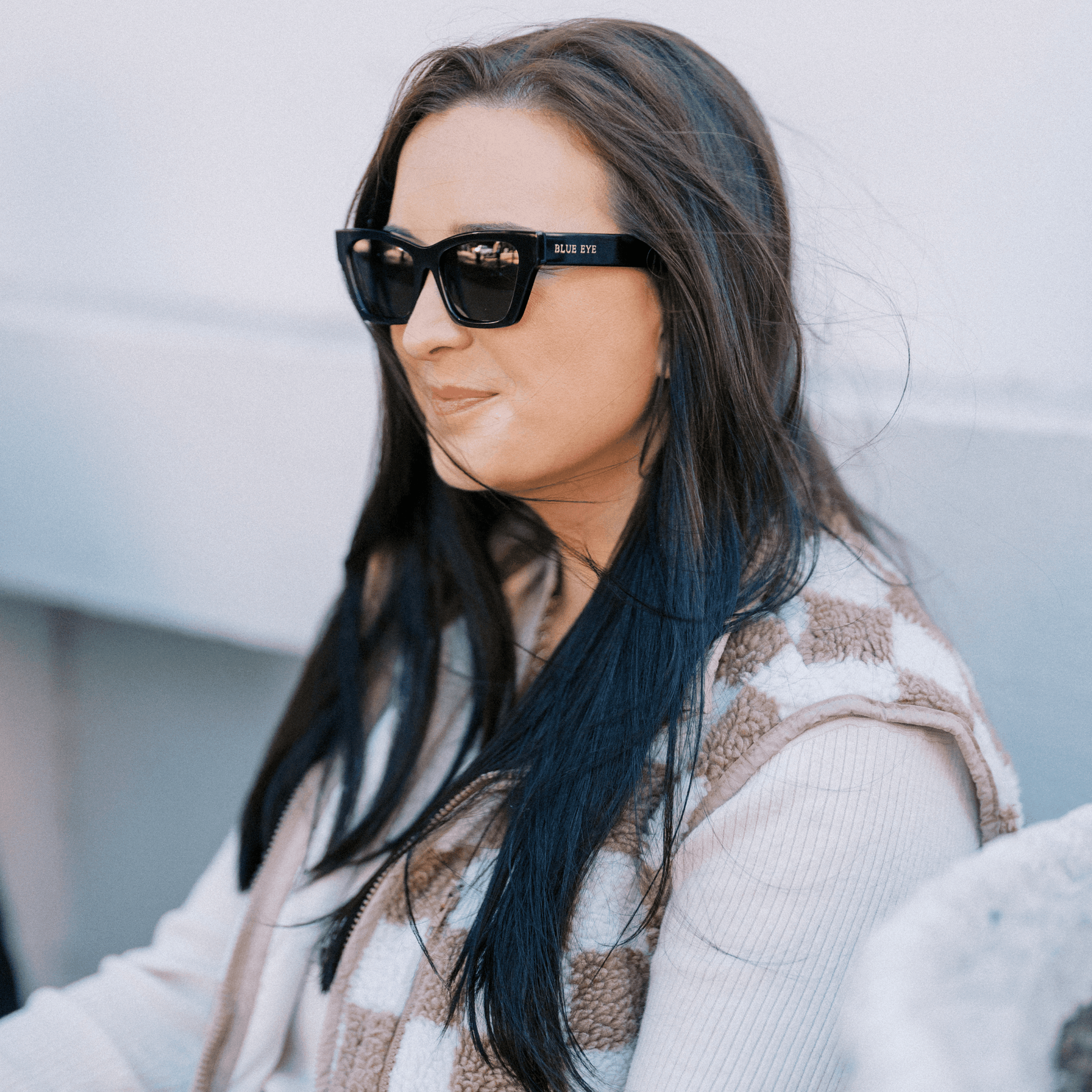 VIVIAN: MIDNIGHT BLACK Blue Eye Sunglasses