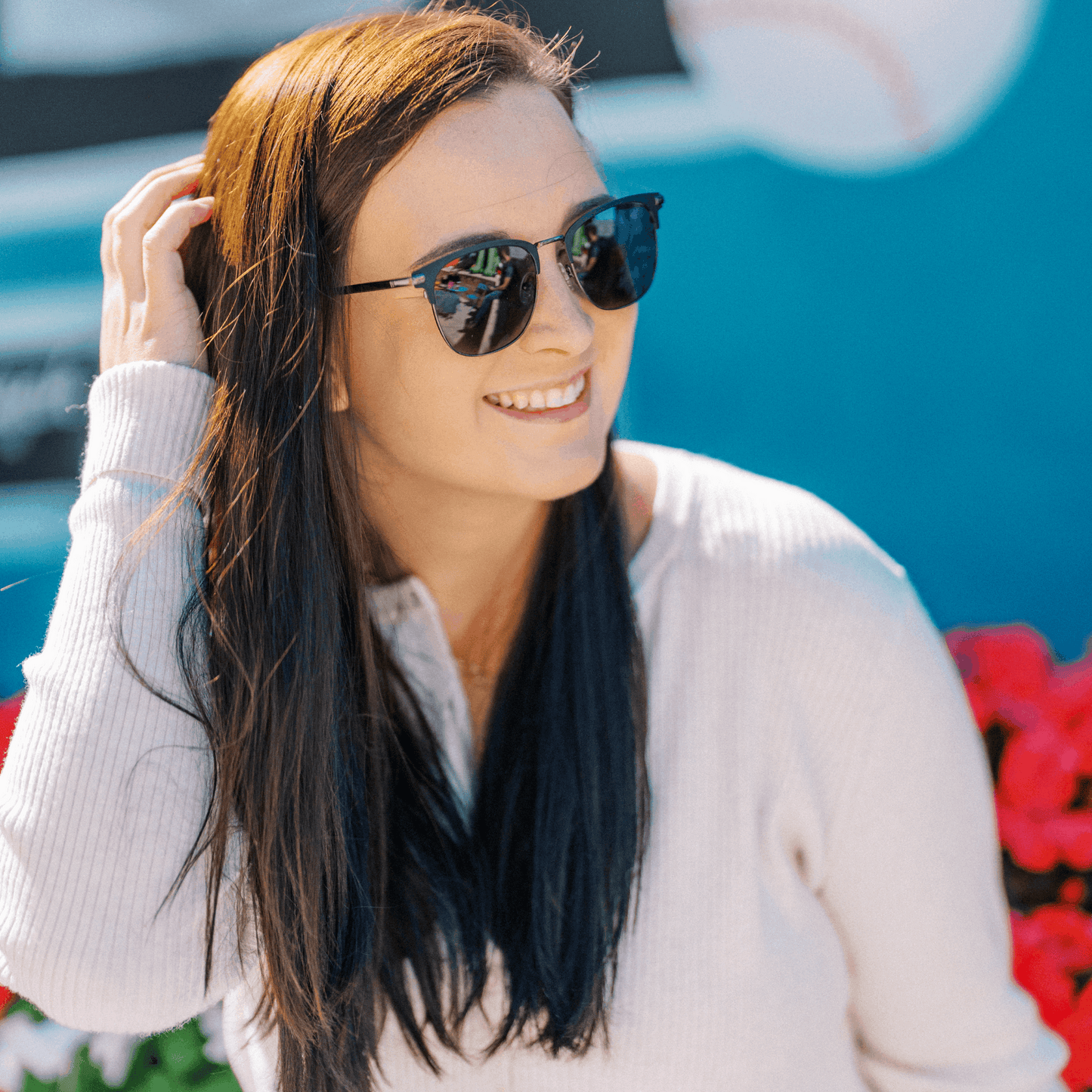 GRADY: MATTE BLACK Blue Eye Sunglasses
