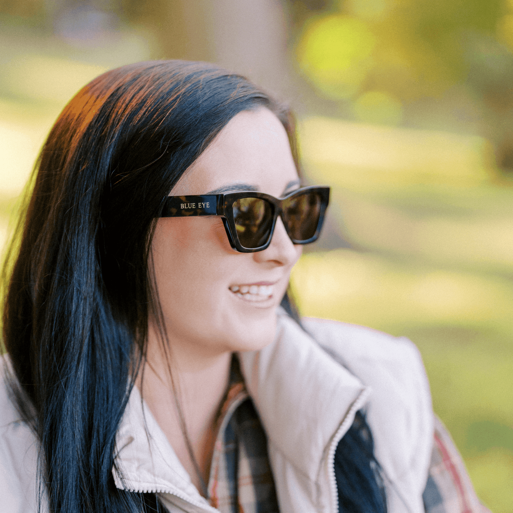 VIVIAN: TORTOISE Blue Eye Sunglasses