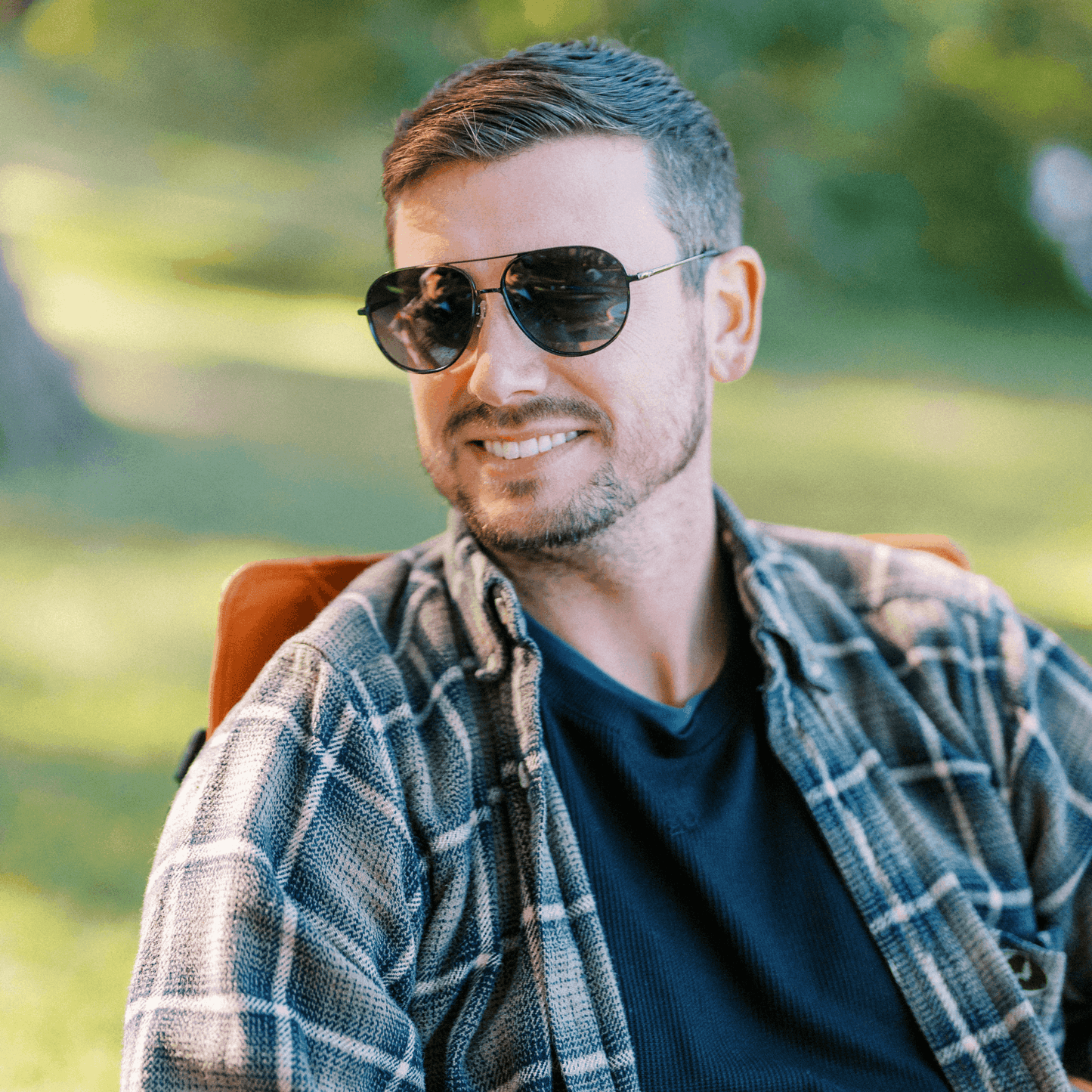 OLLIE: ONYX Blue Eye Sunglasses