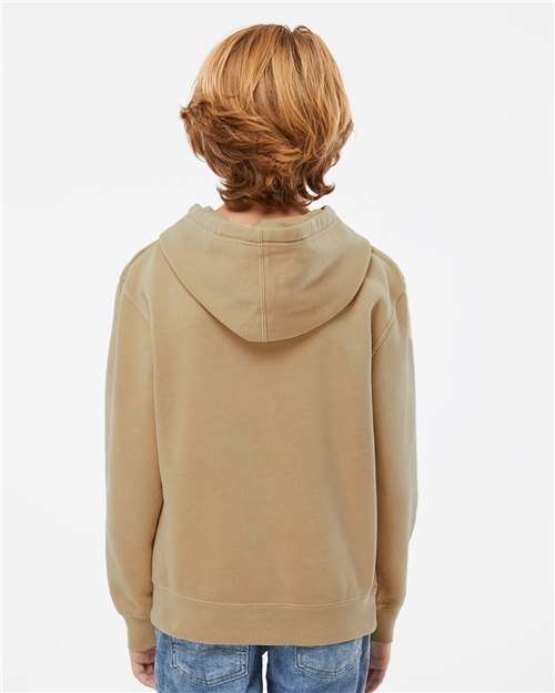 Youth Midweight Pigment-Dyed Hooded Sweatshirt / Sandstone / Hanukkah