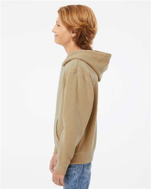 Youth Midweight Pigment-Dyed Hooded Sweatshirt / Sandstone / Norfolk Virginia