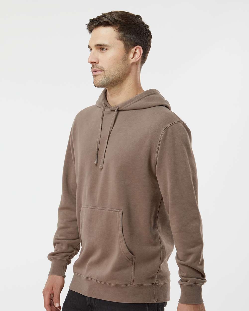 Midweight Pigment-Dyed Hooded Sweatshirt / Pigment Clay / Salt and Sand