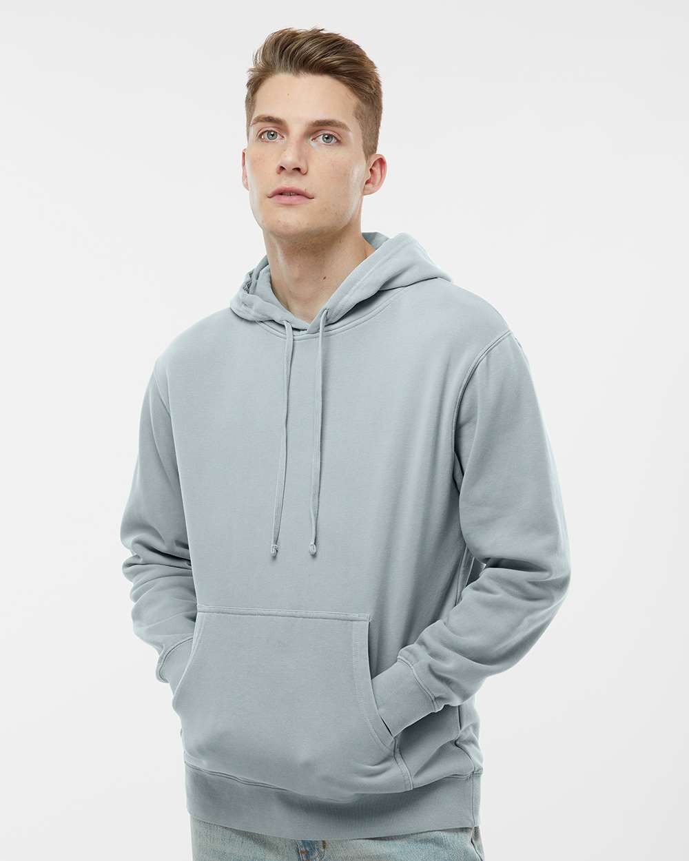 Midweight Pigment-Dyed Hooded Sweatshirt / Pigment Sage / Coastal