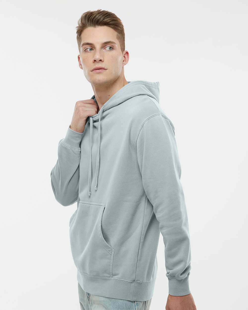 Midweight Pigment-Dyed Hooded Sweatshirt / Pigment Sage / Coastal