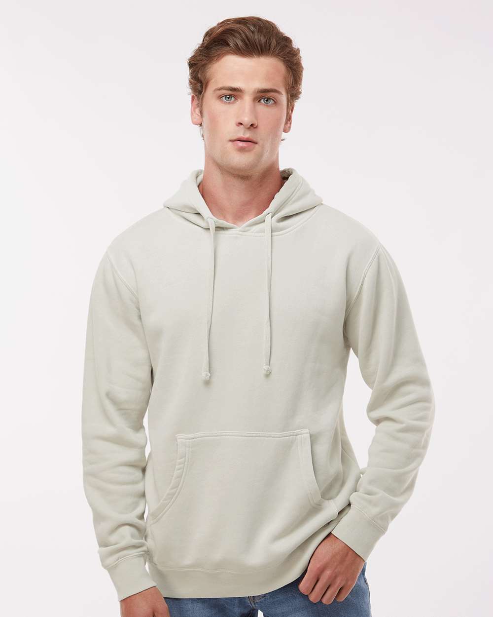 Midweight Pigment-Dyed Hooded Sweatshirt / Pigment Ivory / Coastal