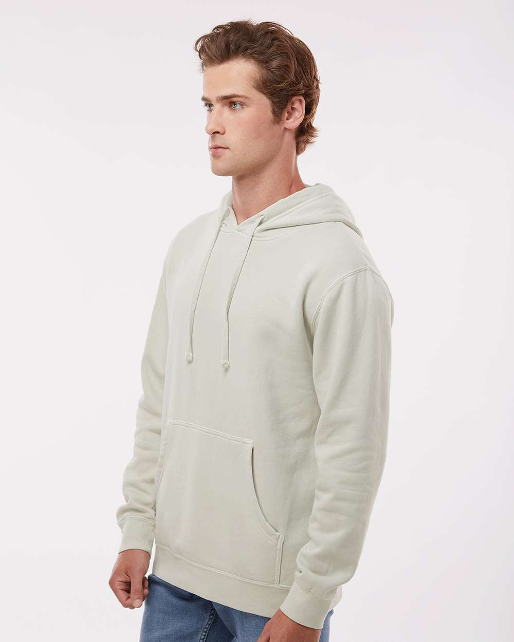 Midweight Pigment-Dyed Hooded Sweatshirt / Pigment Ivory / Coastal