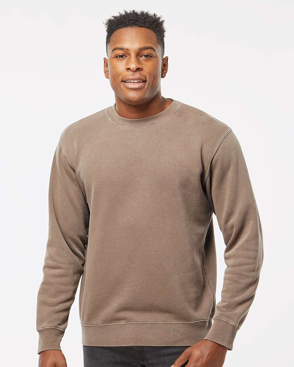 Midweight Pigment-Dyed Crewneck Sweatshirt / Pigment Clay / Salt and Sand