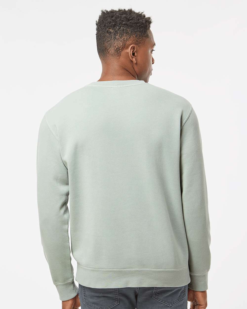 Midweight Pigment-Dyed Crewneck Sweatshirt / Pigment Sage / Coastal