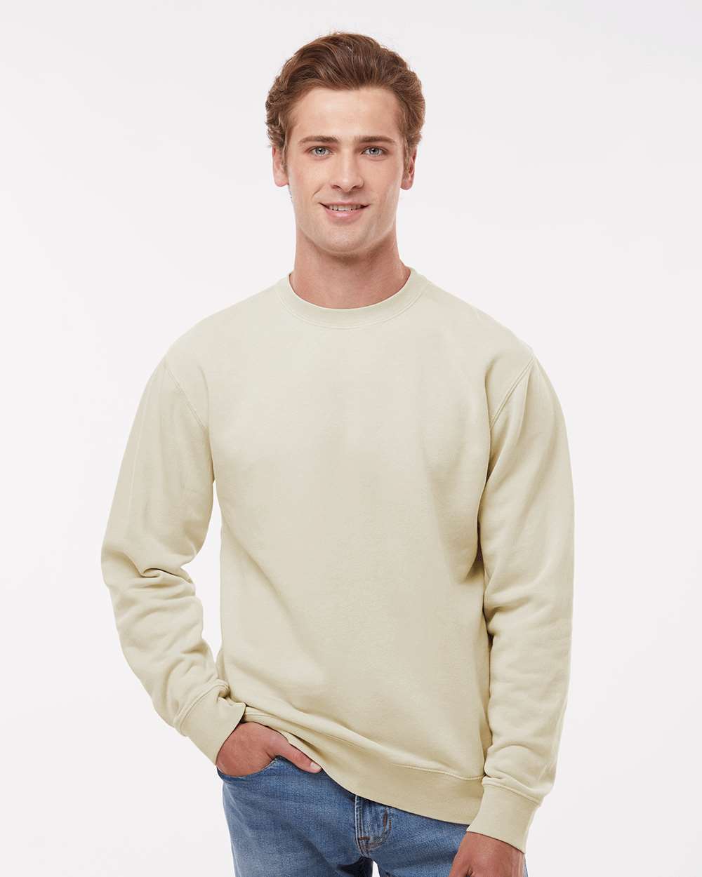 Midweight Pigment-Dyed Crewneck Sweatshirt / Pigment Ivory / Virginia Beach