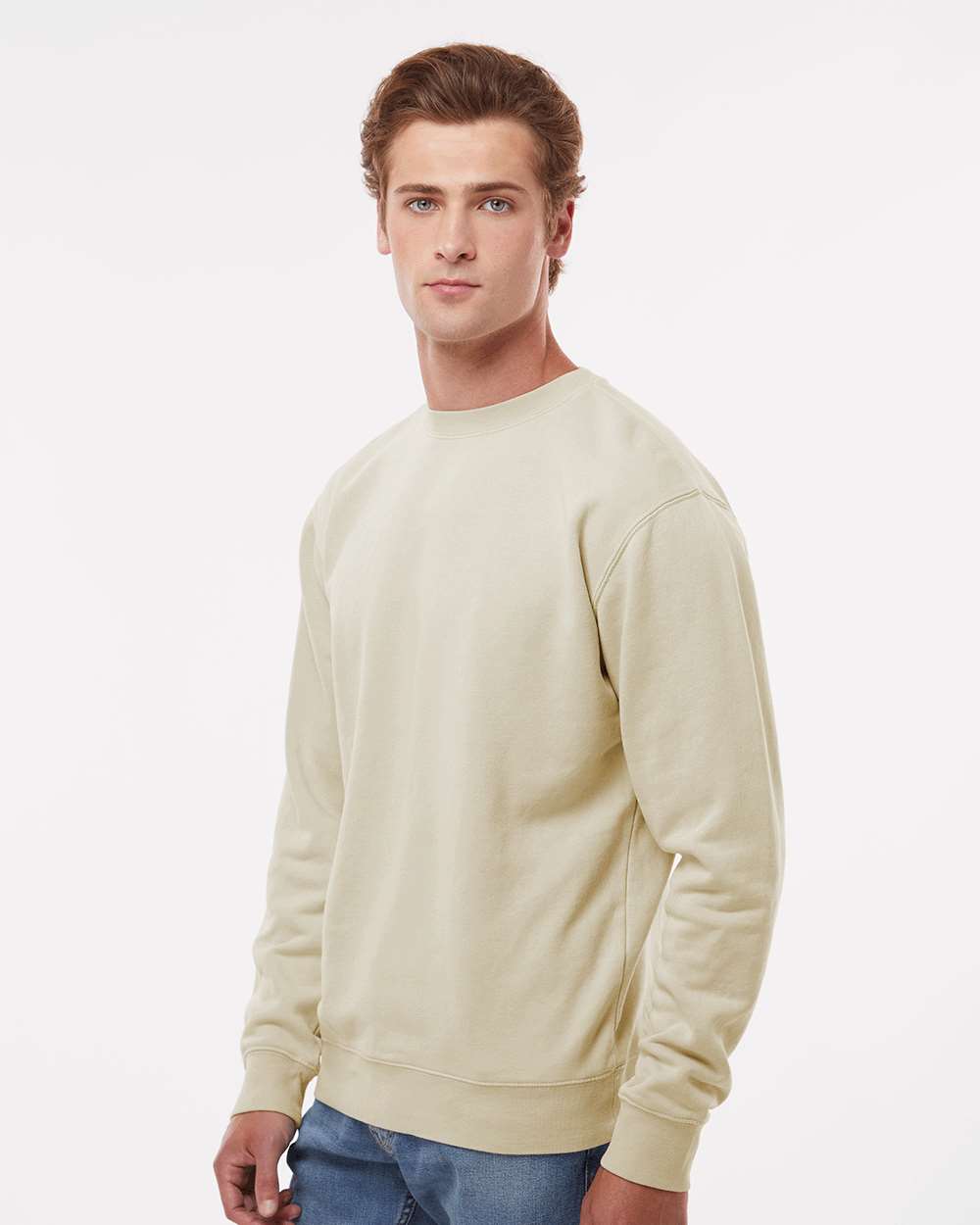 ahava. / Midweight Pigment-Dyed Crewneck Sweatshirt / Pigment Ivory / Hanukkah