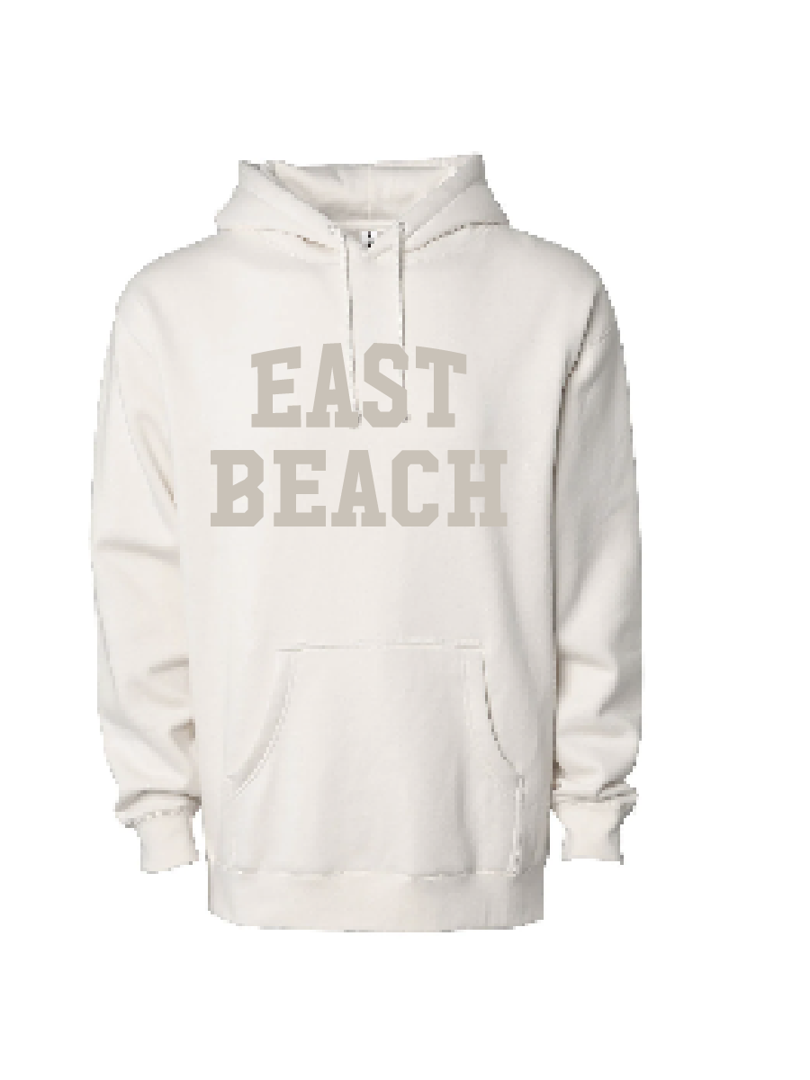 Heavyweight Hooded Pullover Sweatshirt / Bone / East Beach