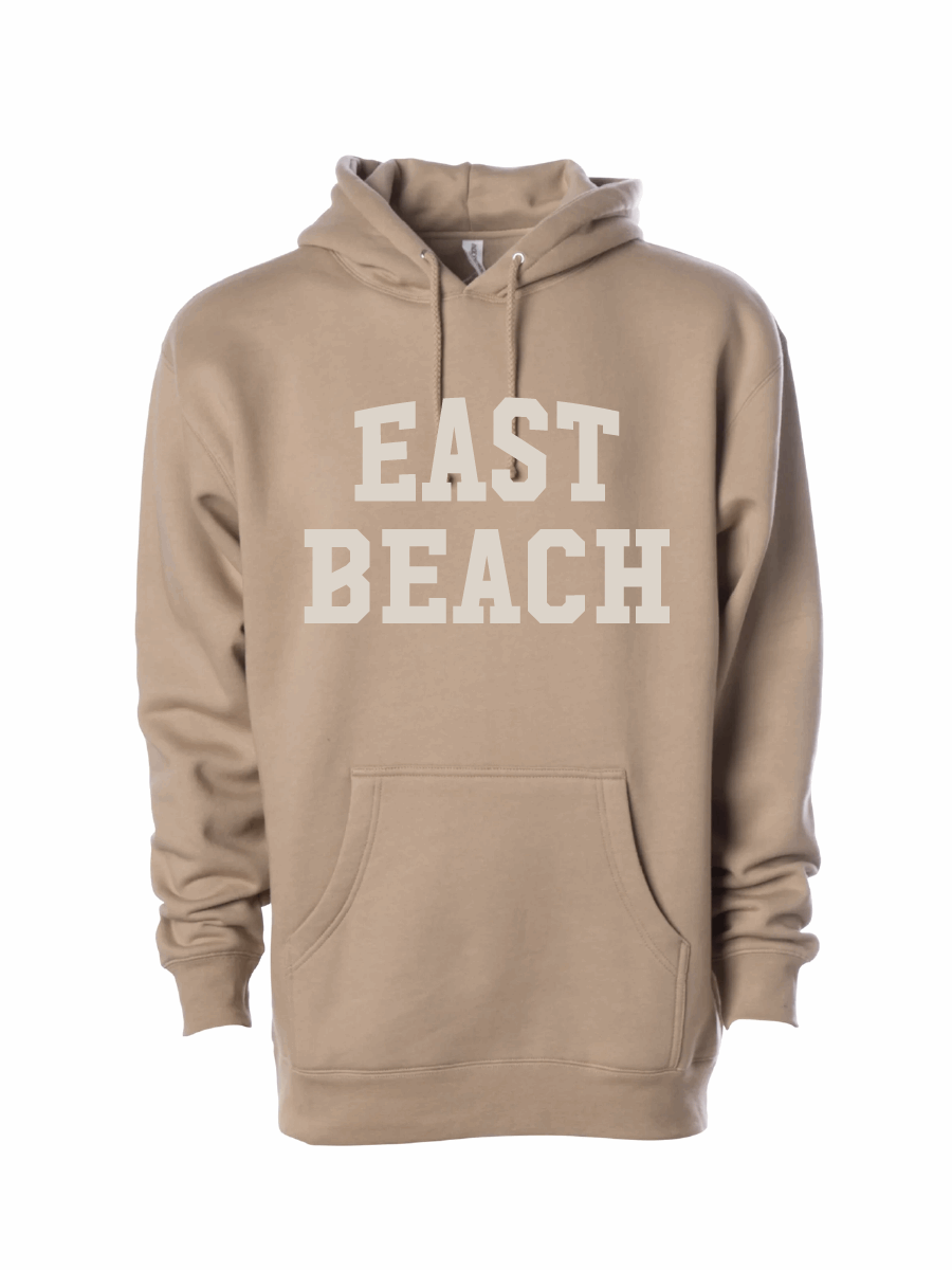 Heavyweight Hooded Pullover Sweatshirt / Sandstone / East Beach