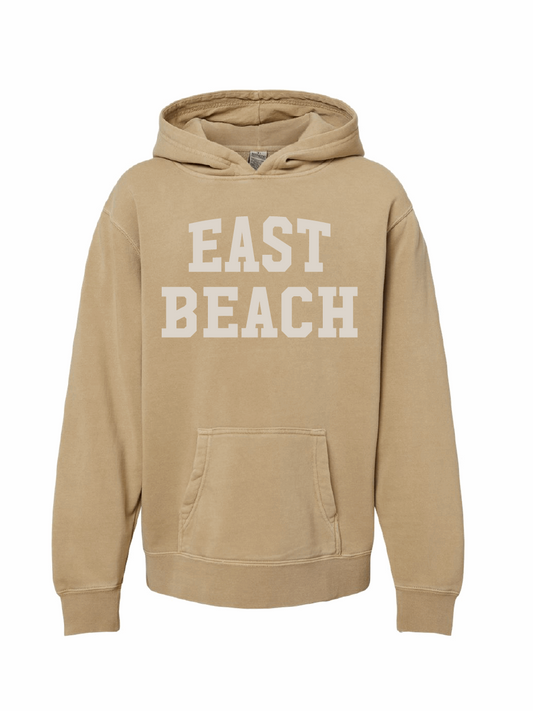 Youth Midweight Pigment-Dyed Hooded Sweatshirt / Sandstone / East Beach