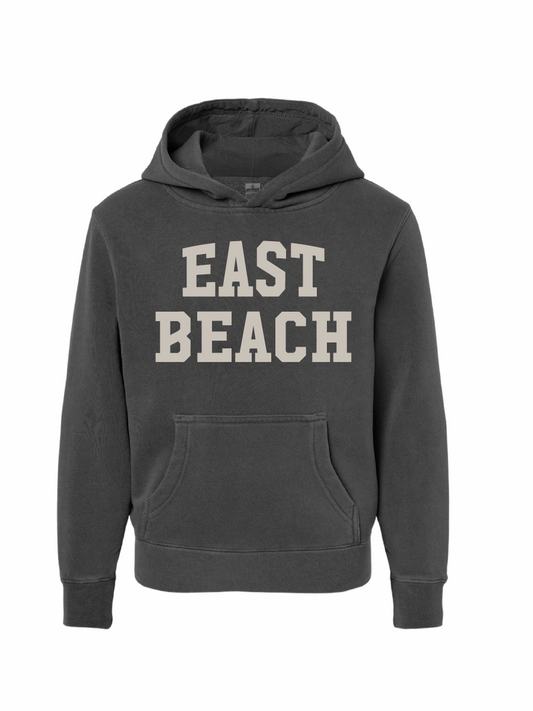 Youth Midweight Pigment-Dyed Hooded Sweatshirt / Pigment Black / East Beach