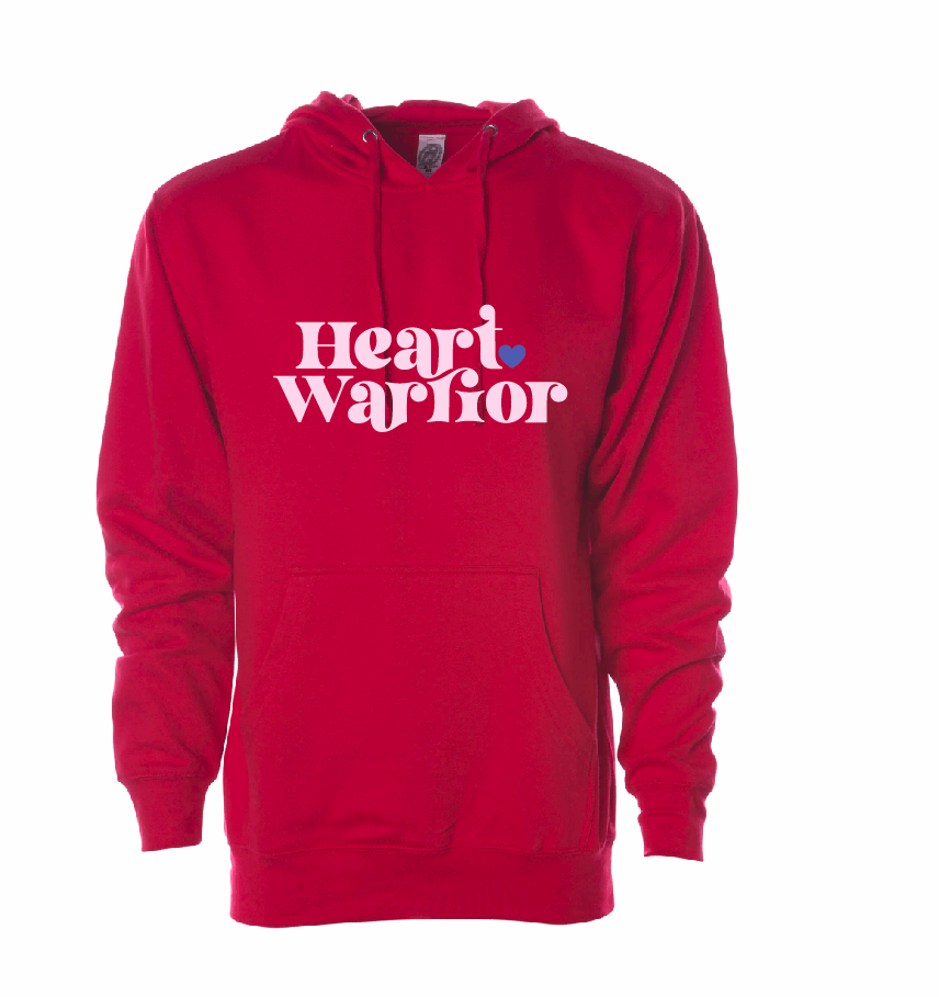 Heart Warrior / Midweight Hooded Sweatshirt / 5 Colors / Valentine's Day