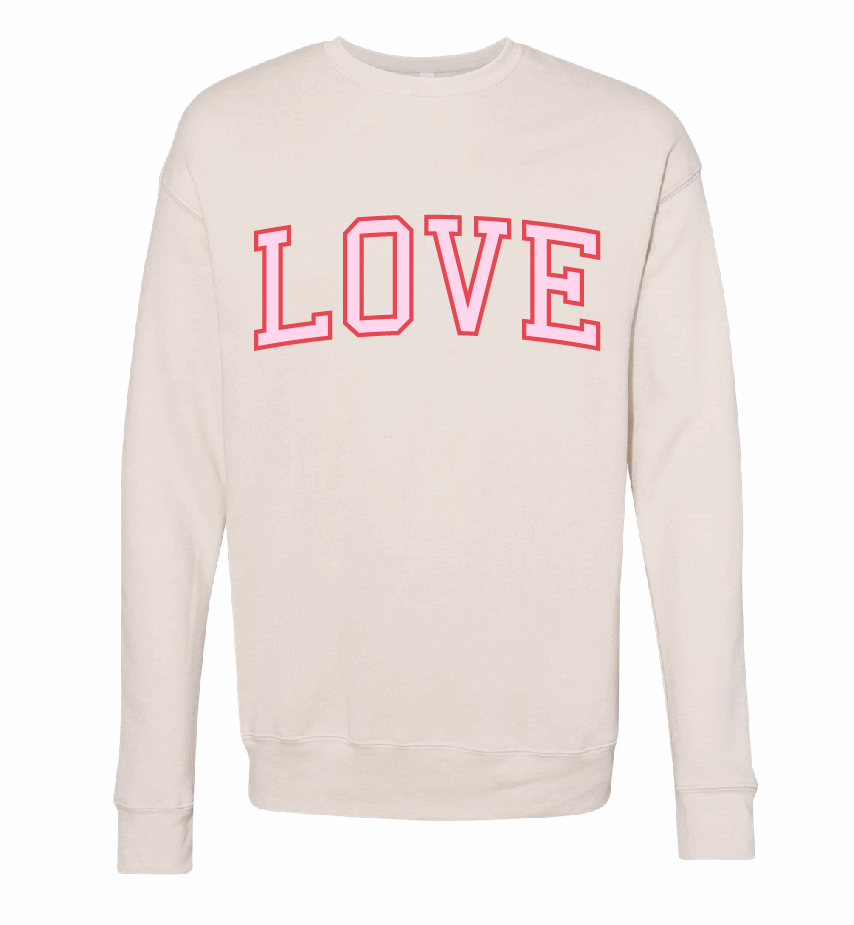 LOVE / Heavyweight Crewneck Sweatshirt / Bone / Valentine's Day